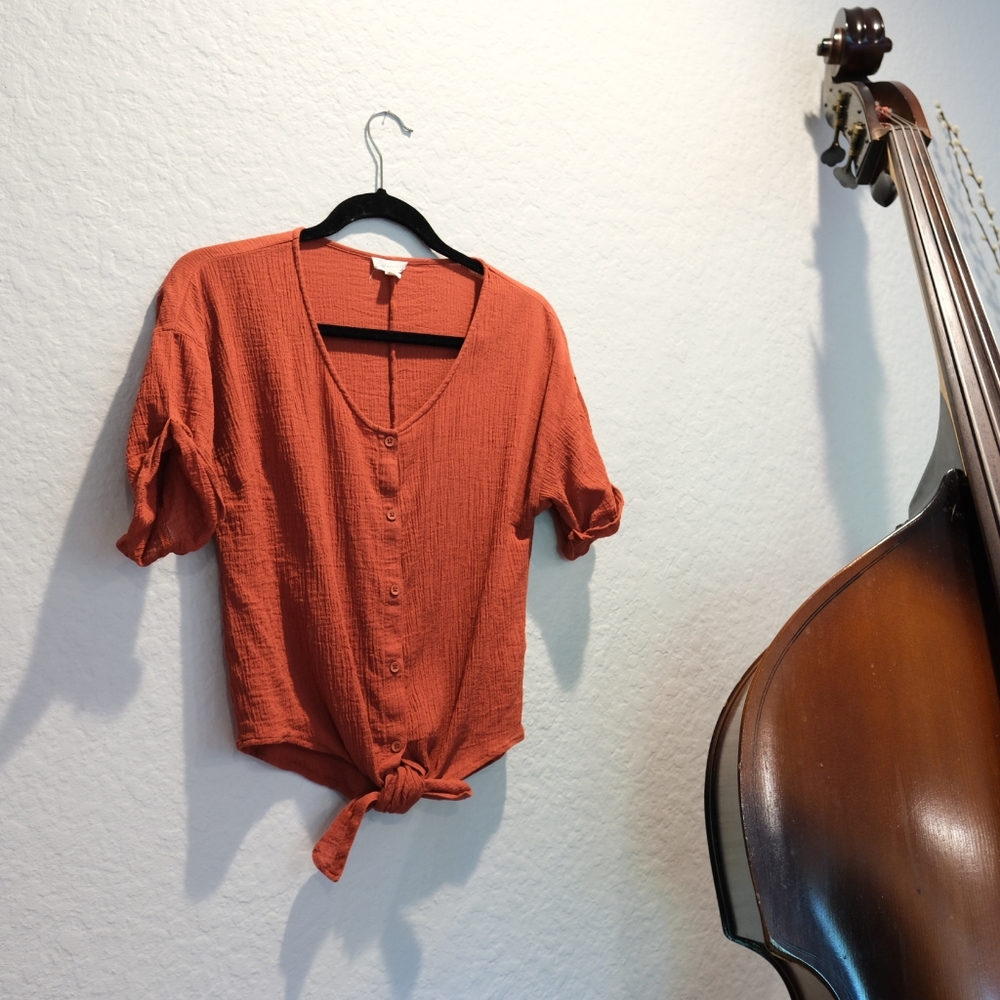 Garnet Hill Gauze Blouse, Size 4